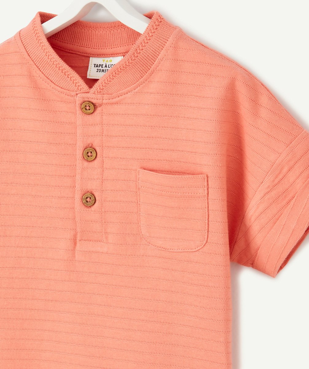 LE POLO VIEUX ROSE EN COTON BIOLOGIQUE AVEC DÉTAILS SUR LE COL