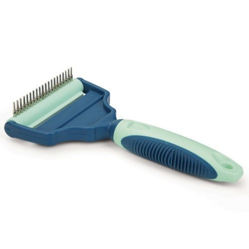 pente de ancinho azul e menta