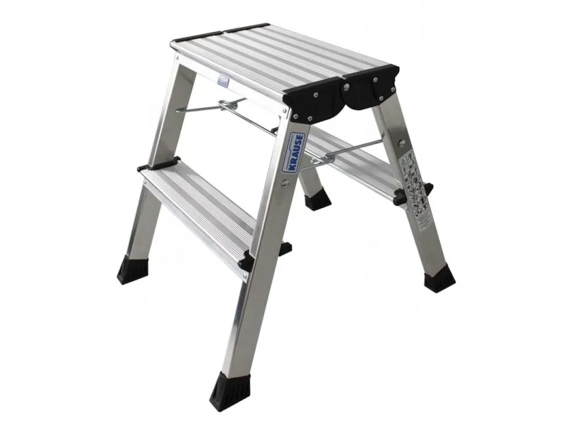 Krause Rolly - Trappestige - 2 trin - 2 sektioner - arbejdshøjde: 2.45 m - aluminium