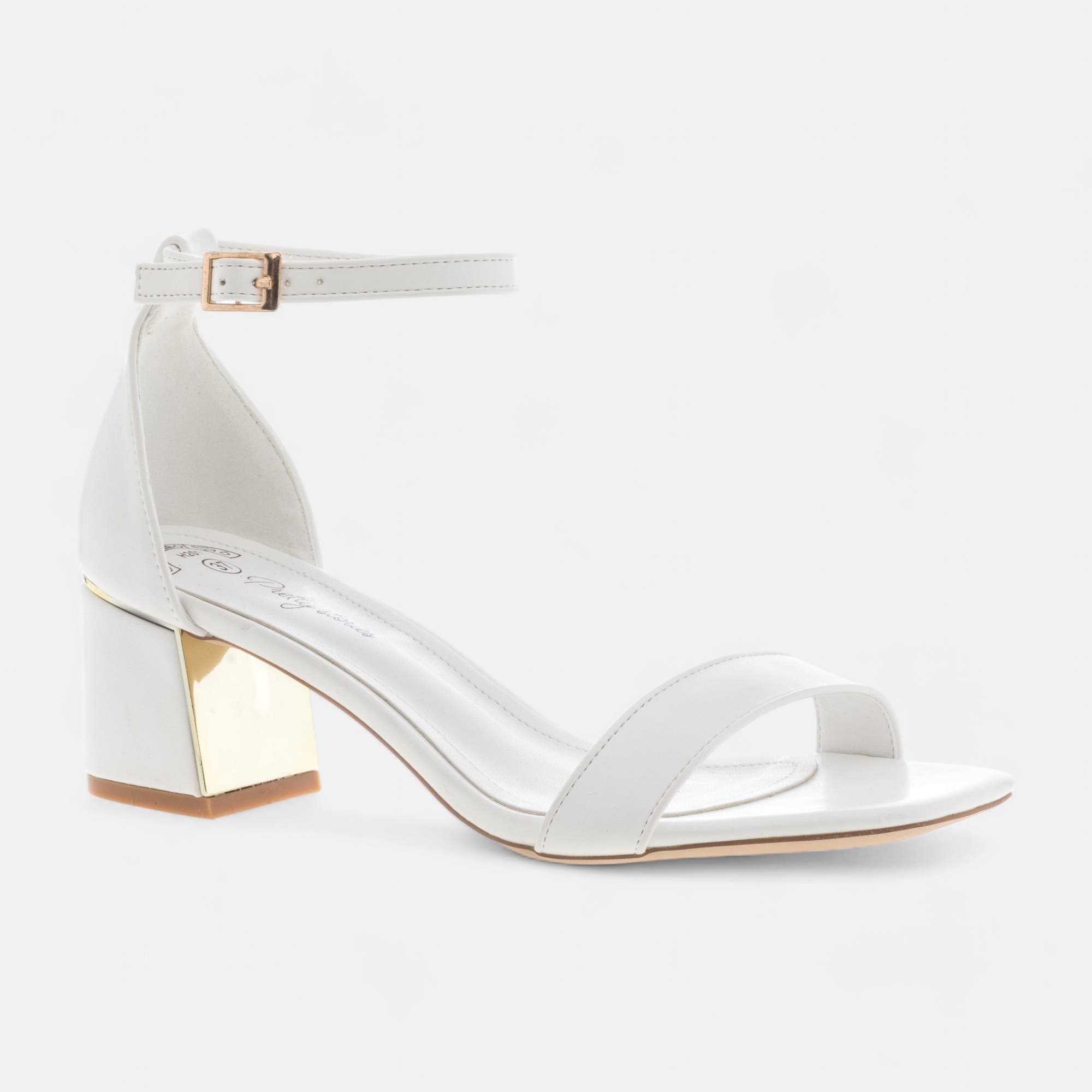 Nu-pieds à talon Femme blanc
