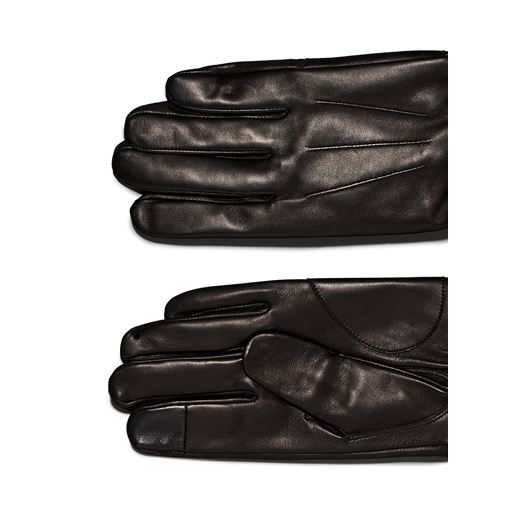 Calvin Klein Leather Rivet Handsker, Ck Black, L/XL
