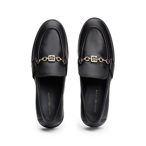 Tommy Hilfiger Chain Loafers, Black, 39