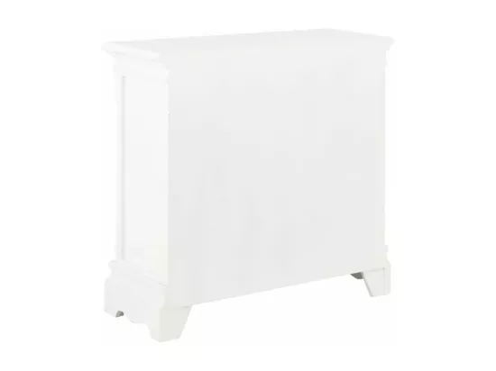 Commode 2 portes 4 tiroirs pin massif blanc Frenchy