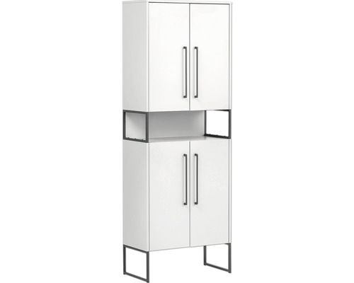Hoge kast van Möbelpartner Limone, afmetingen (B x H x D): 65,2 x 183,4 x 33,1 cm, frontkleur: wit
