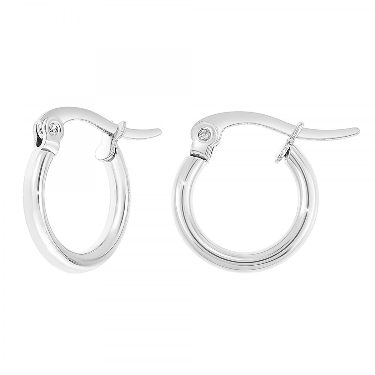 Boucles d'oreilles créoles en acier inoxydable par SC Bohème