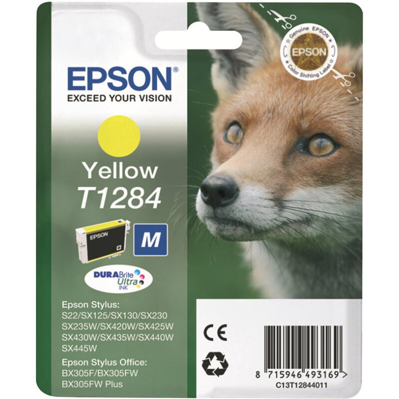 Epson Fox Encre jaune DURABrite Ultra Renard T1284