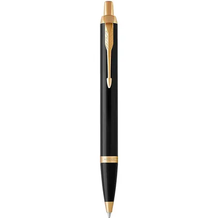Parker IM-Kugelschreiber, schwarze Lackierung mit Goldzierteilen, M