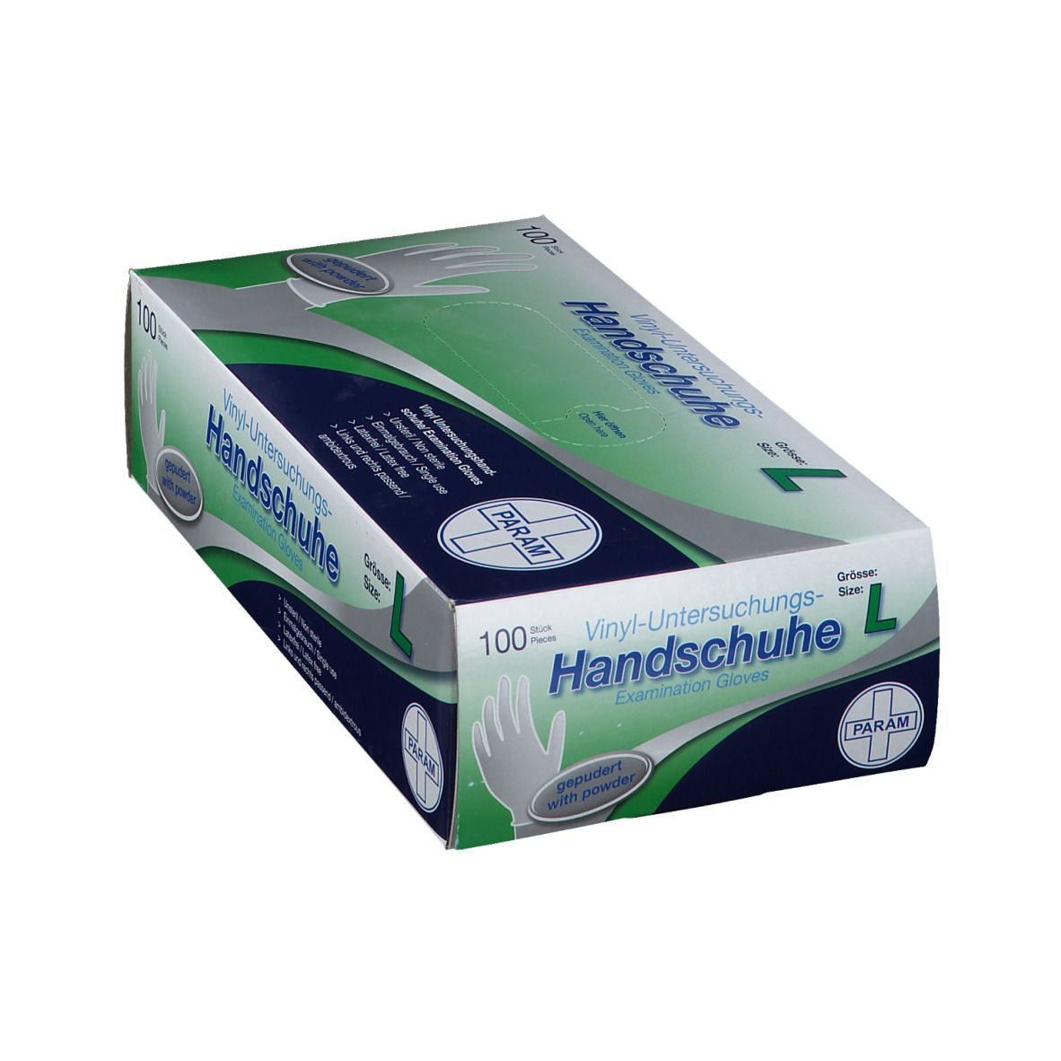 PARAM Einmalhandschuhe Vinyl Größe L gepudert