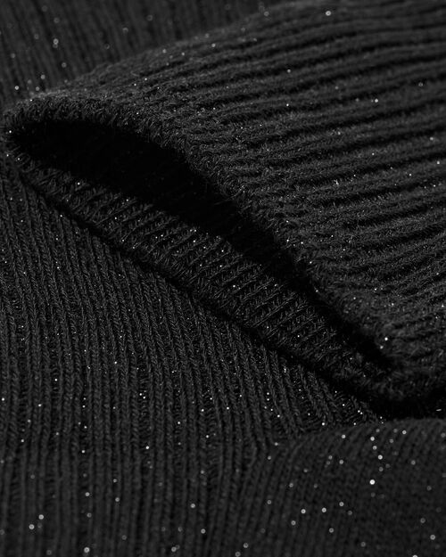 chaussettes avec paillettes en coton noir