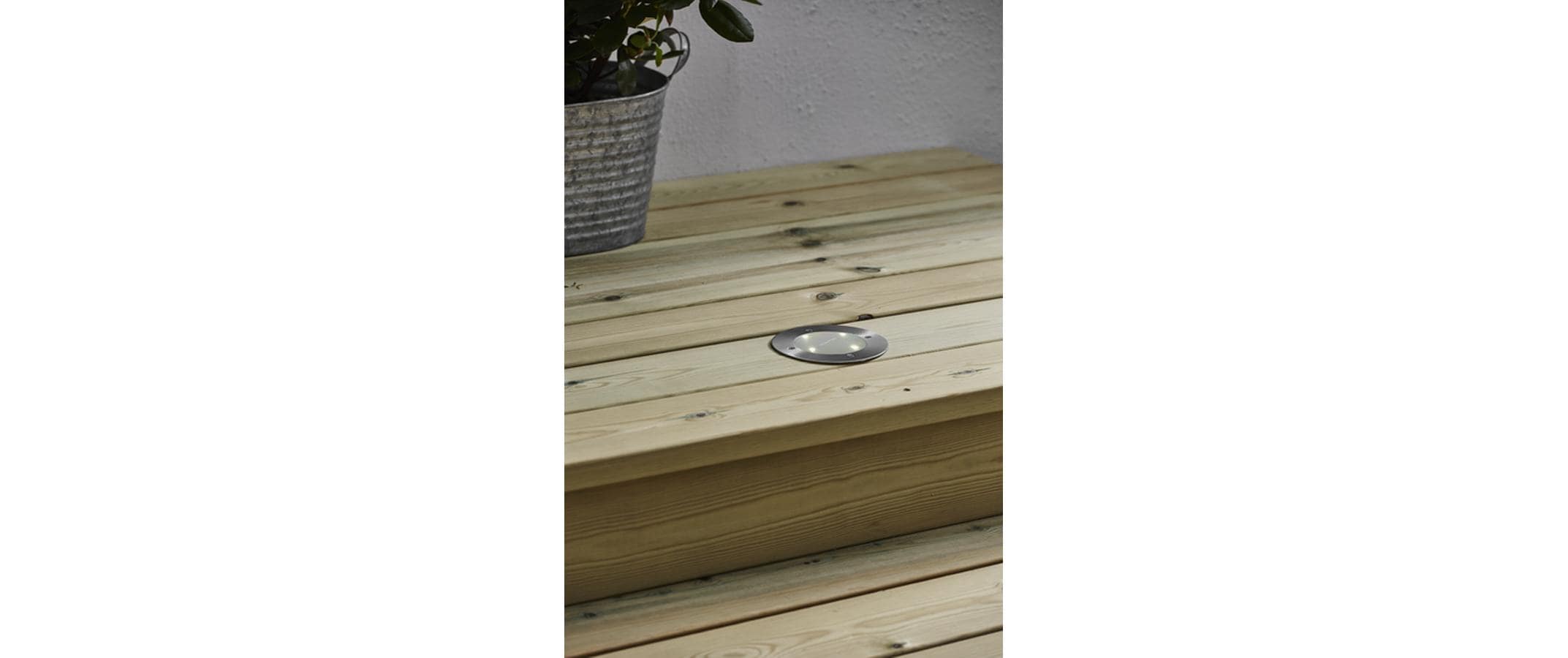 Gartenlicht Scheinwerfer Decklight Silber, WarmweissSolargartendekoration
