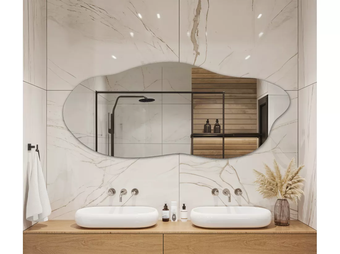 Miroir Décoratif Style Organique 45x100 cm – Élégance Unique pour Toutes les Pièces de la Maison