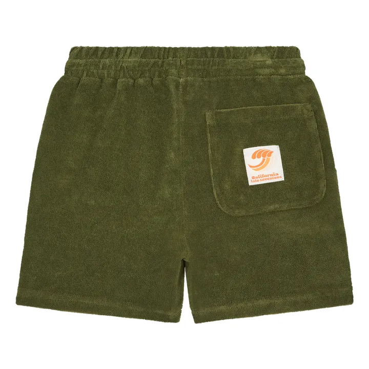 Hundred Pieces Short Éponge Coton Bio | Vert kaki