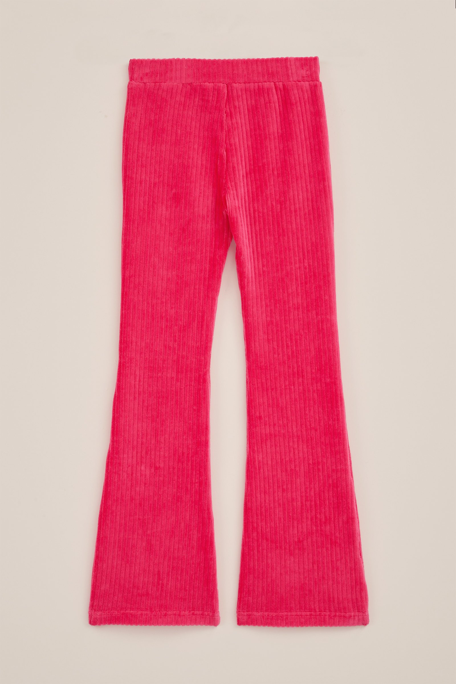 Meisjes velvet flared legging van ribstof WE Fashion Rose