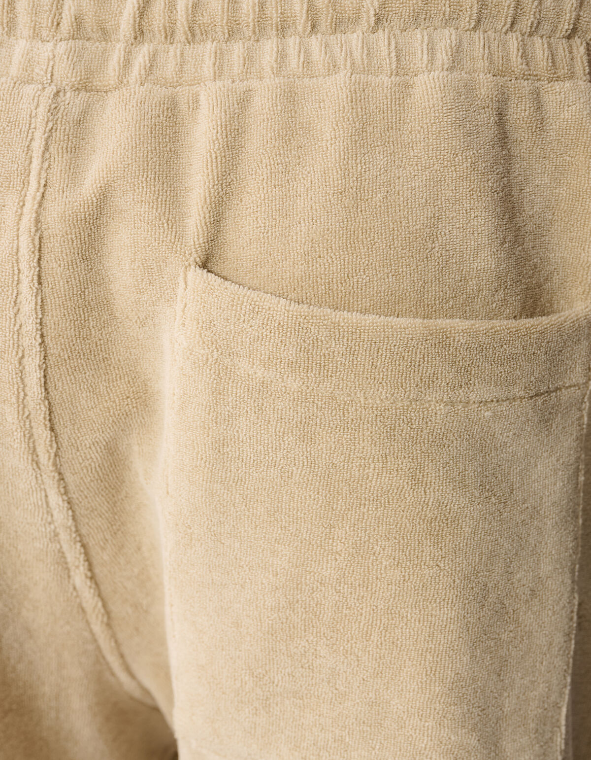 Towelling Relaxed Fit Short Beige