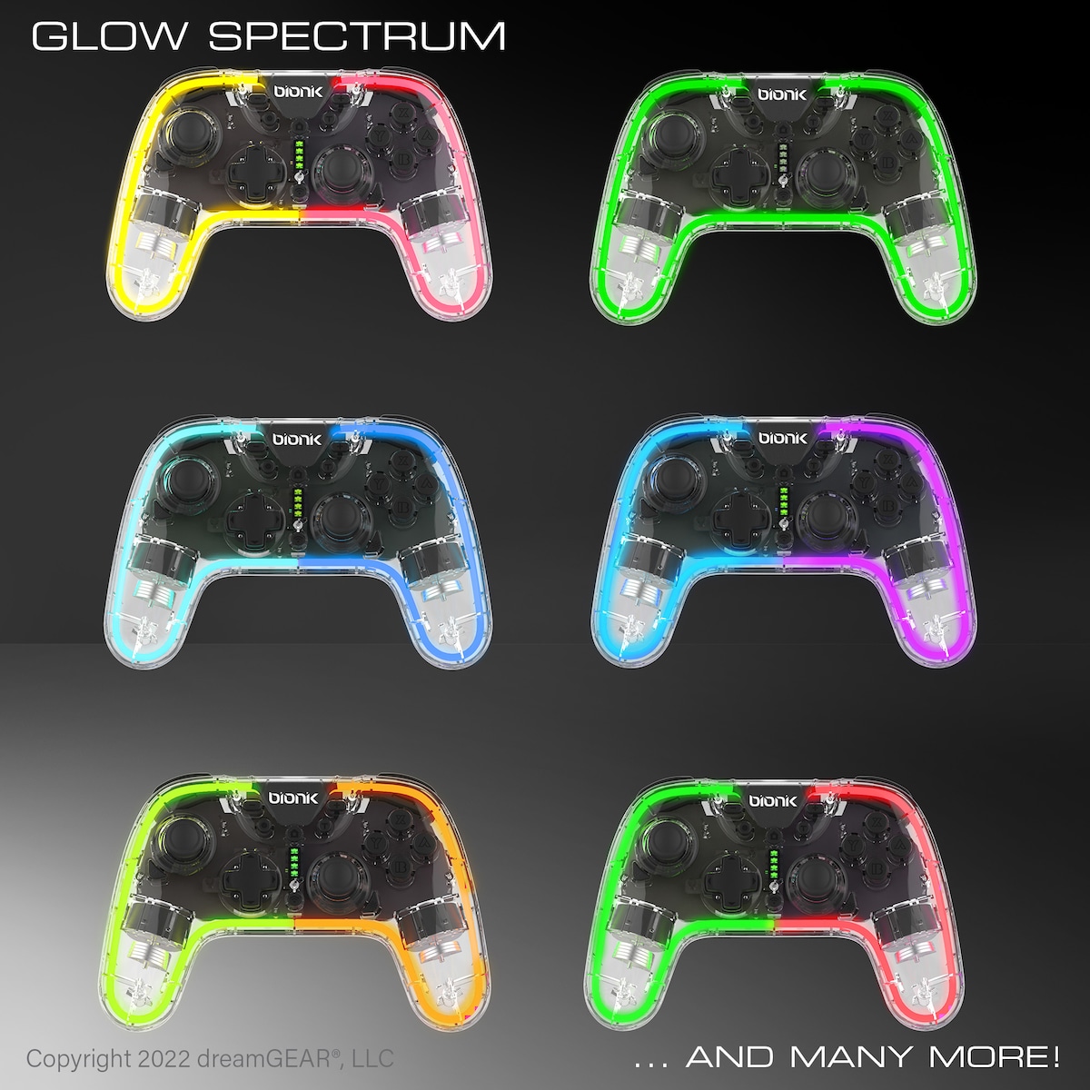 Bionik Neoglow Nintendo Switch trådløs kontroller