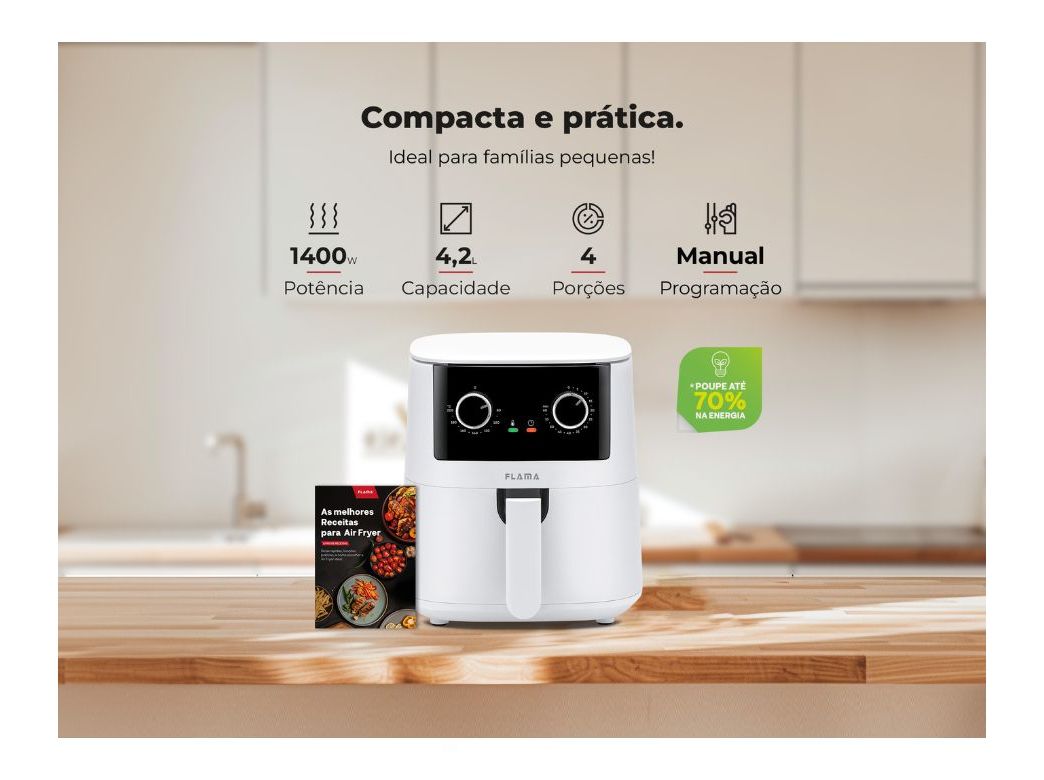 FRITADEIRA AIRFRYER FLAMA 645FL 4.2L BRANCO