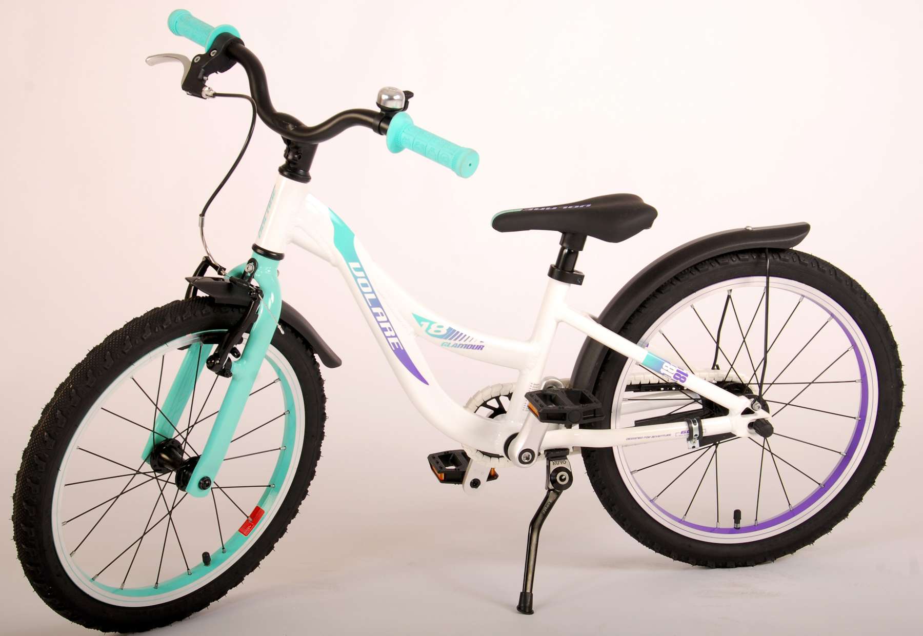 TPFSports Glamour Kinderfahrrad - Mädchen - 18 Zoll - Rücktritt + Handbremse - Grün