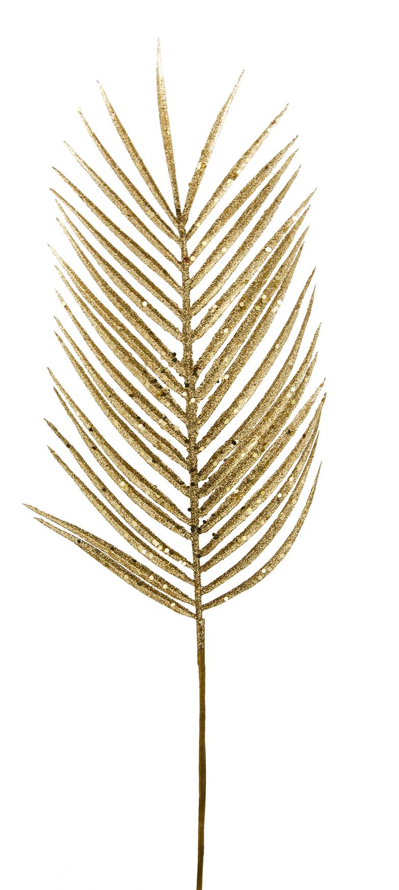 FEUILLE PALME PAILLETEE H.82CM OR