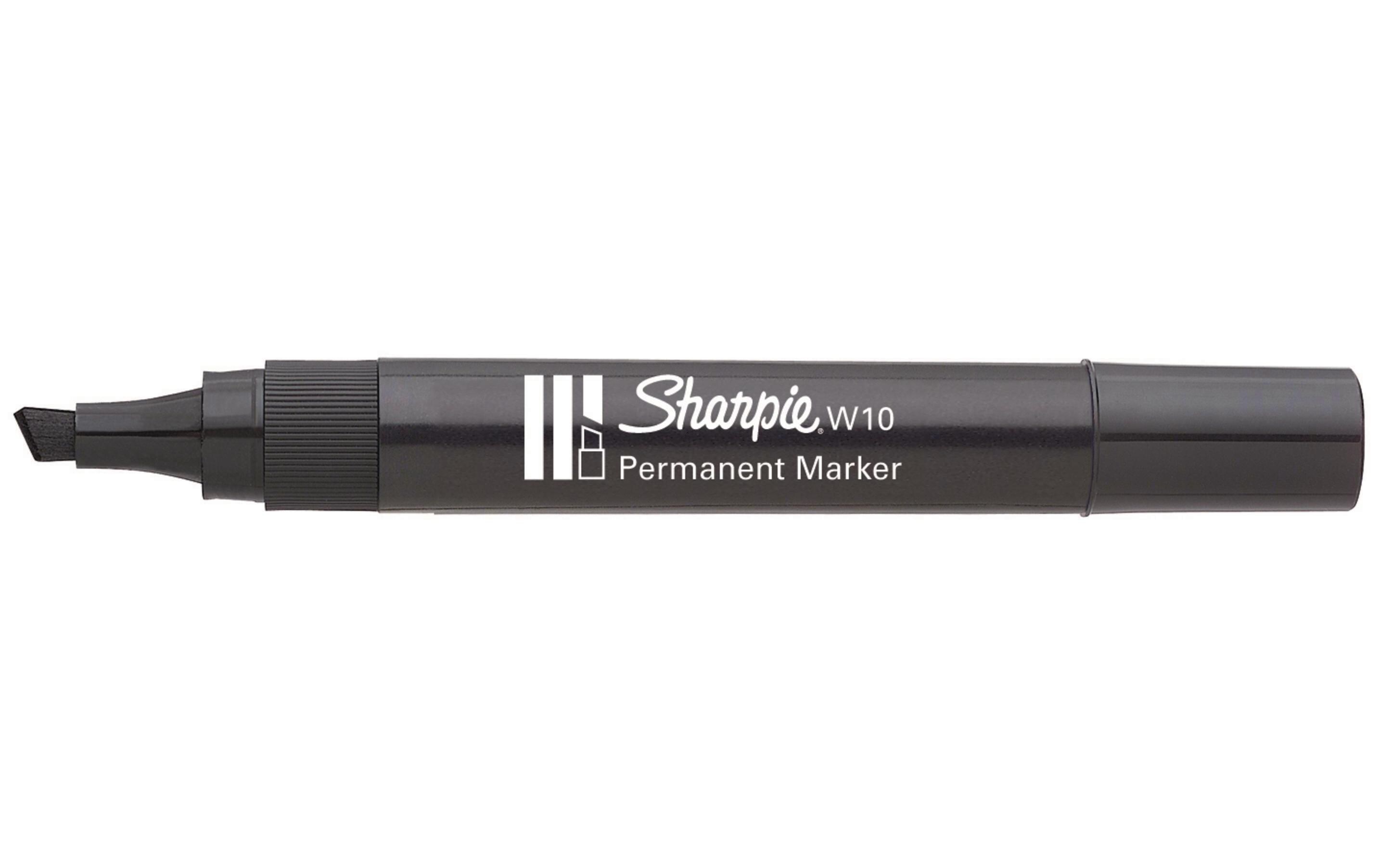 Permanent-Marker W10, 1.5 / 3.5 mm, SchwarzMarker mit Keilspitze