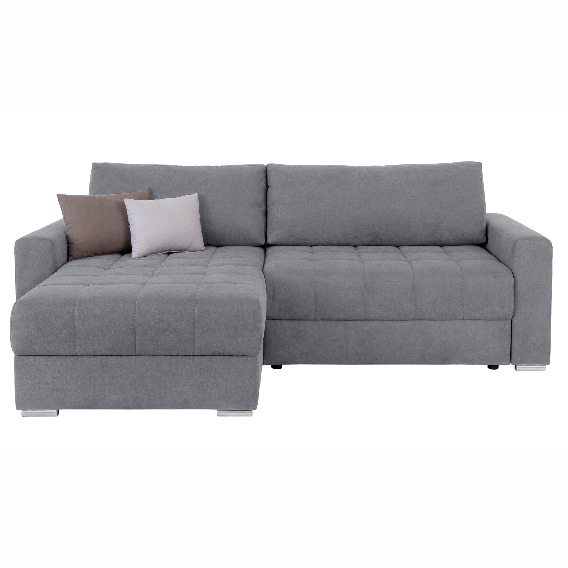 Ecksofa - grau - mit Staukasten - 235x172 cm