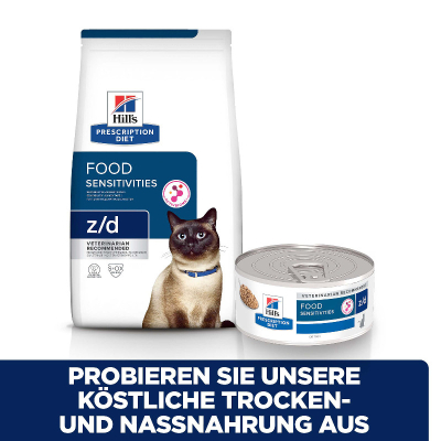 Hill's VET Katze Nassfutter Prescription Diet z/d Food Sensitivities 24x156g