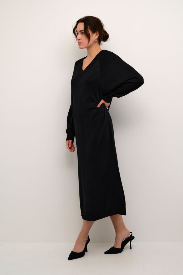 Kaffe KAregina Knit dress Black metallic