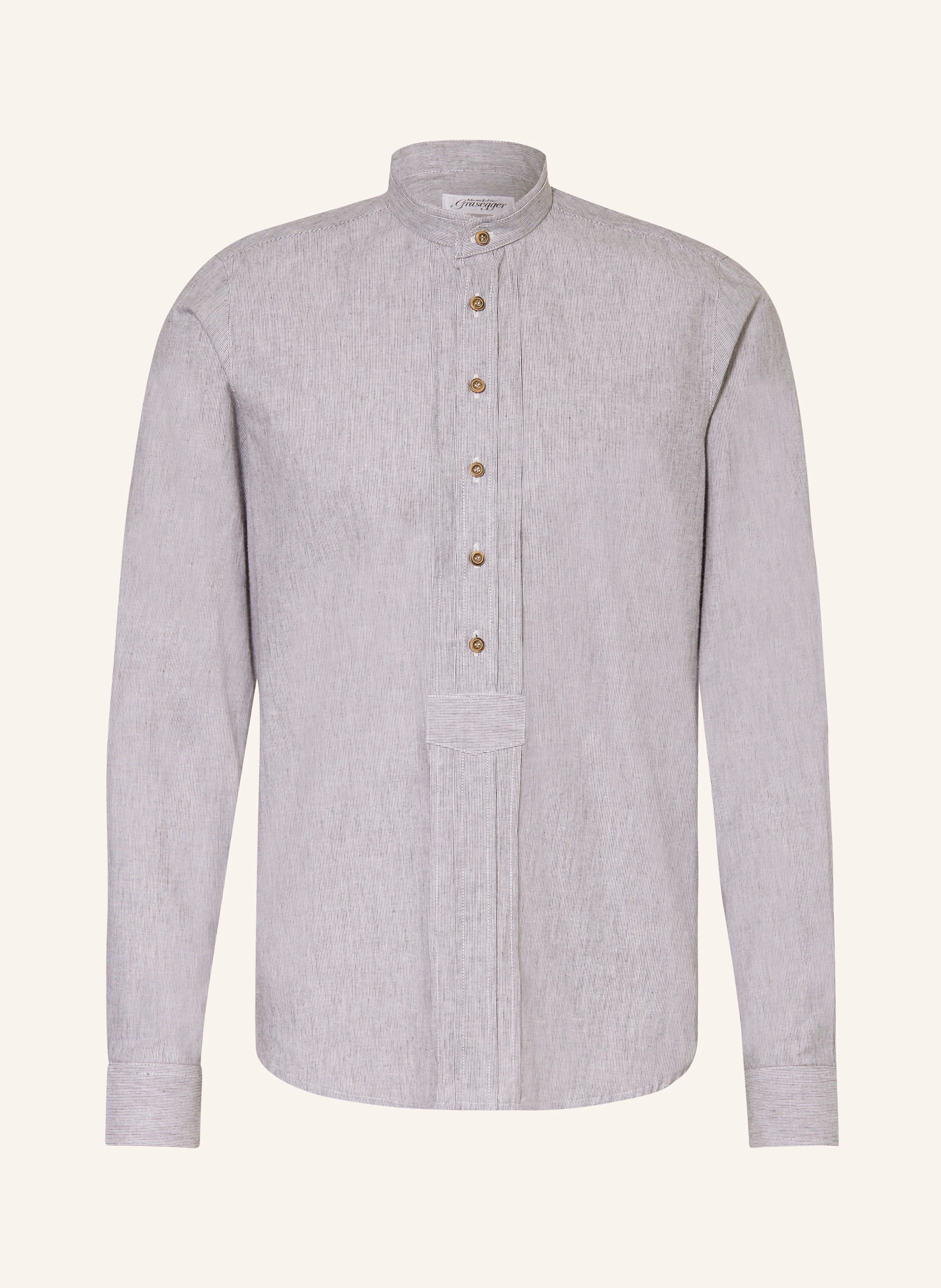 Grasegger Trachtenhemd PFOAD Slim Fit mit Leinen