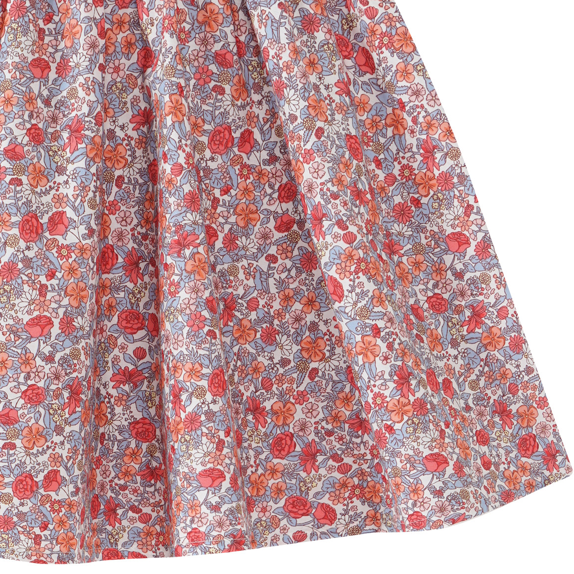 Yigga Mädchen Rock im Millefleur-Design pink / hellblau / apricot