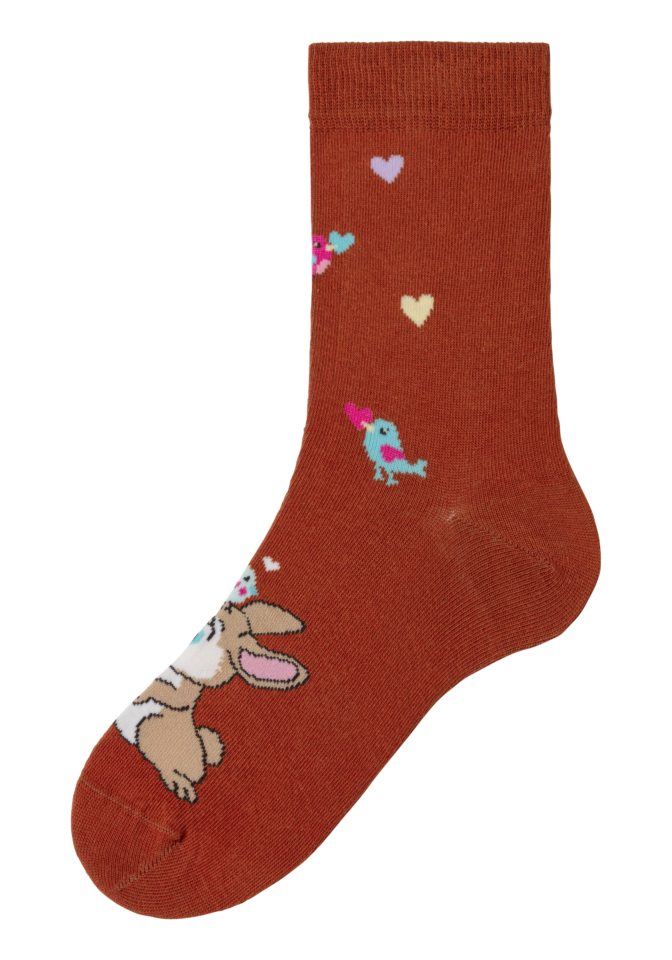 H.I.S Basicsocken Packung, 5 Paar tlg. mit Hasen Motiven