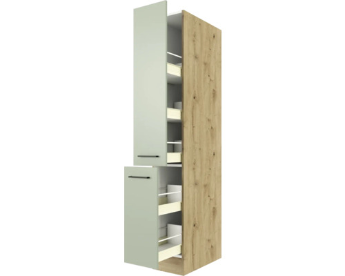 Flex Well Cara Apothekerskast (B x D x H): 30 x 57 x 200 cm, groen mat, gedemonteerd