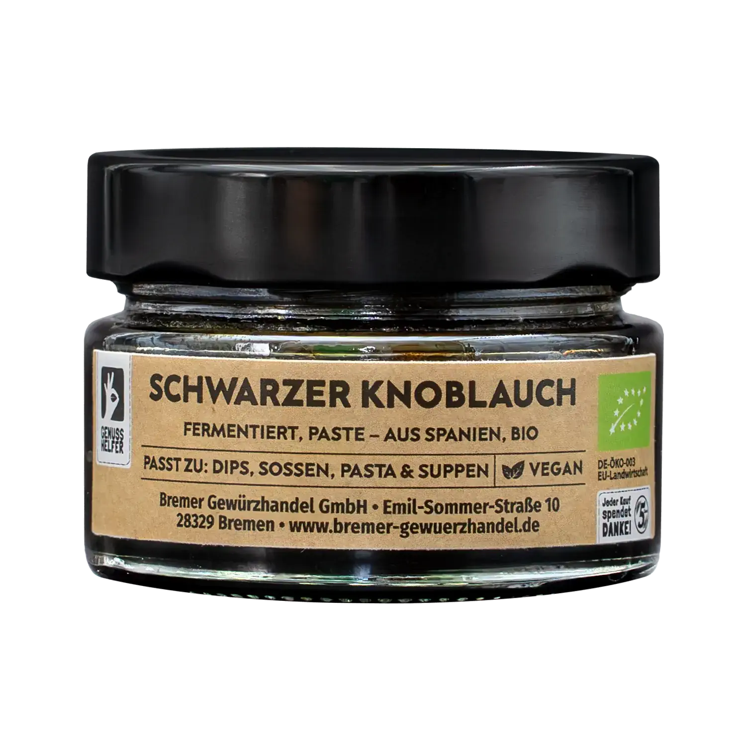 Schwarzer Knoblauch, BIO, fermentiert, als Paste