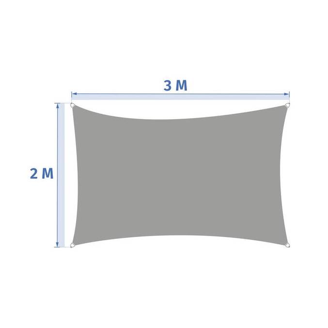 Voile d'ombrage rectangulaire ELYORA Café