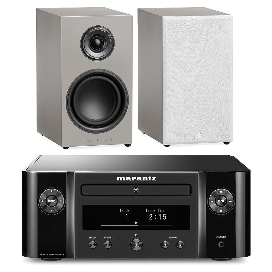 Marantz Melody X M-CR612 Noir + Triangle Elara LN01 Gris Lin