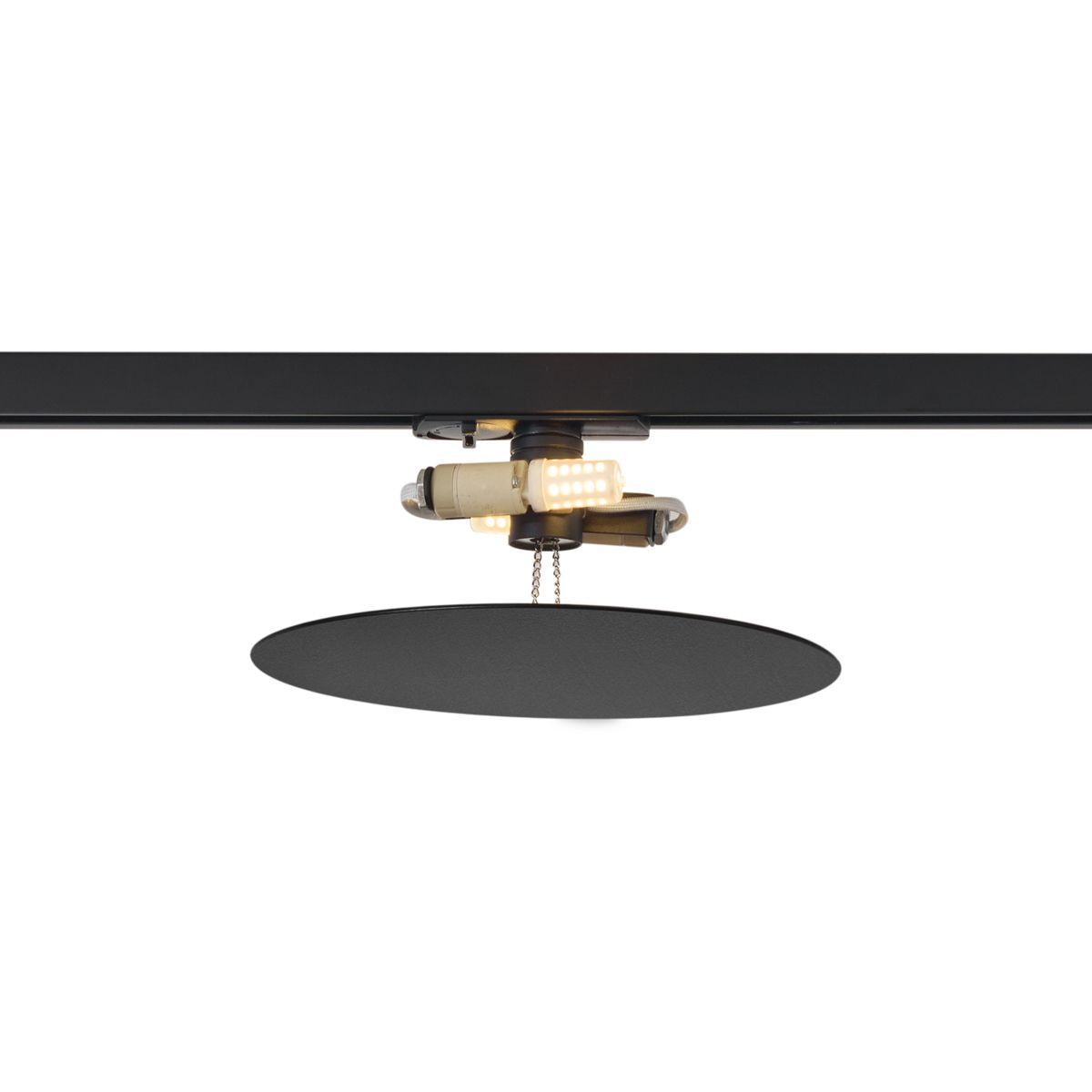 Moderne plafondlamp zwart voor railsysteem 1-fase 2-lichts - Iconic Pulley