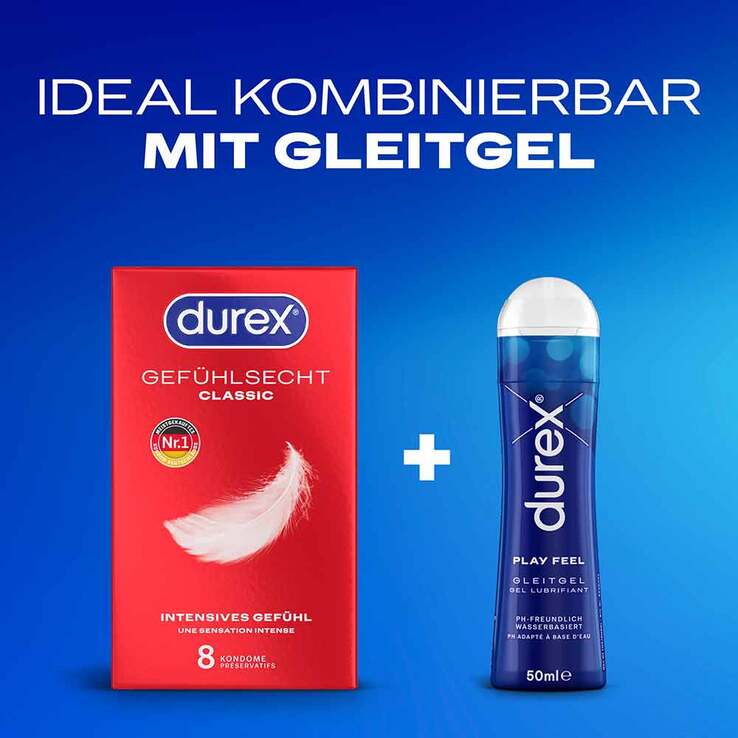 durex® Gefühlsecht Classic Kondome, 8 St