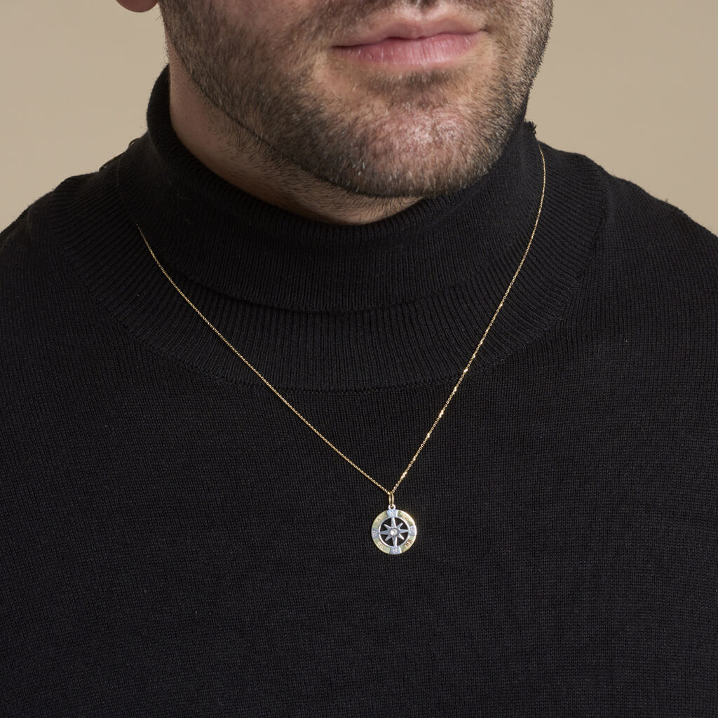 Pendentif Demyan Or Bicolore Oxyde De Zirconium