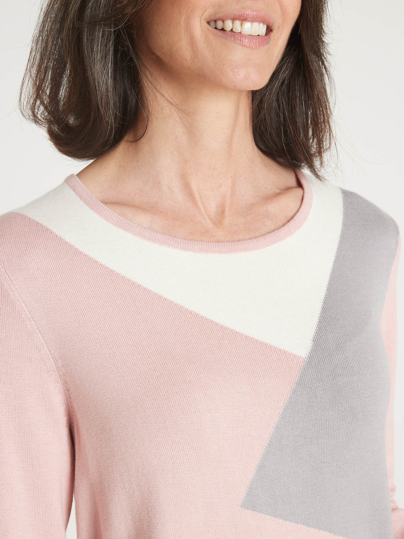 Pull en maille jersey intarsia