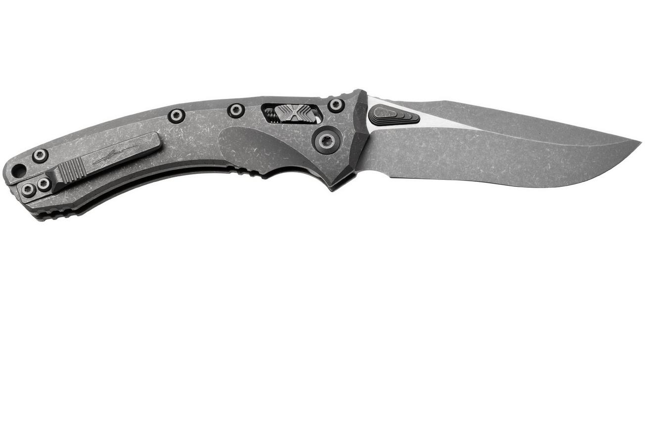 Microtech Marfione Select Amphibian 137RL-10APMS1, Apocalyptic Stonewashed M390MK, Apocalyptic Slab Titanium zakmes, Tony Marfione design
