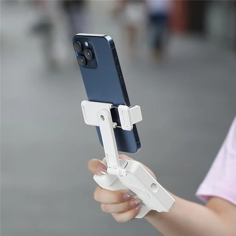 (95-520mm) Handyhalterung 360° Drehbare Selfie Stick mit LED-Licht & Tisch-Stativ-Funktion / Anti-Shake / Ausziehbar / Live Streaming - Weiss