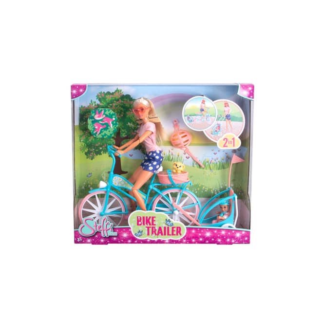 Steffi Love - Puppe mit Fahrrad und Anhänger - 2-in-1