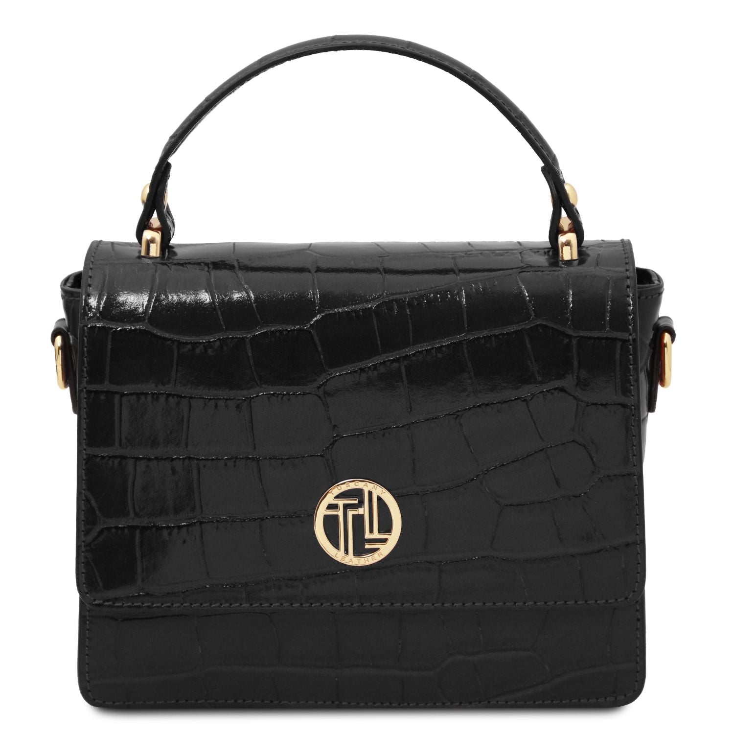 TL142503 – Croque – Croc print leren Handtas