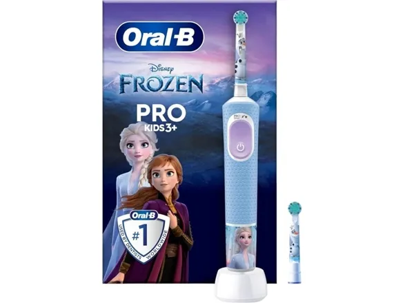 Oral-B Pro Kids, Barn, Roterende, pulserende tandbørste, Daglig pleje, Super sensitive, Lyse Blå, Batteri, Indbygget batteri