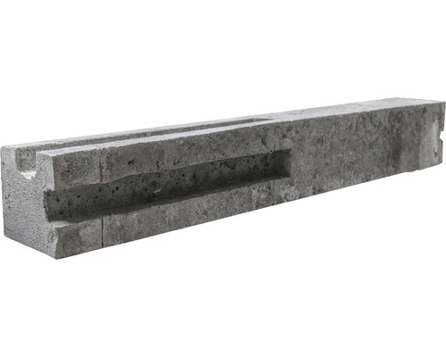 Standaard hoekpaal, enkelzijdig, 39/80 x 11 x 11 cm, grijs