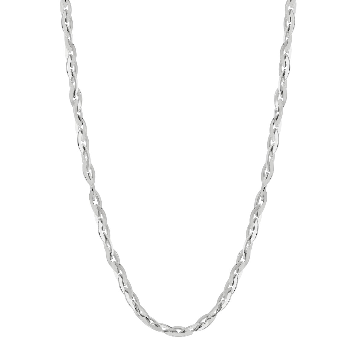 Collier acier maille fantaisie 50 cm