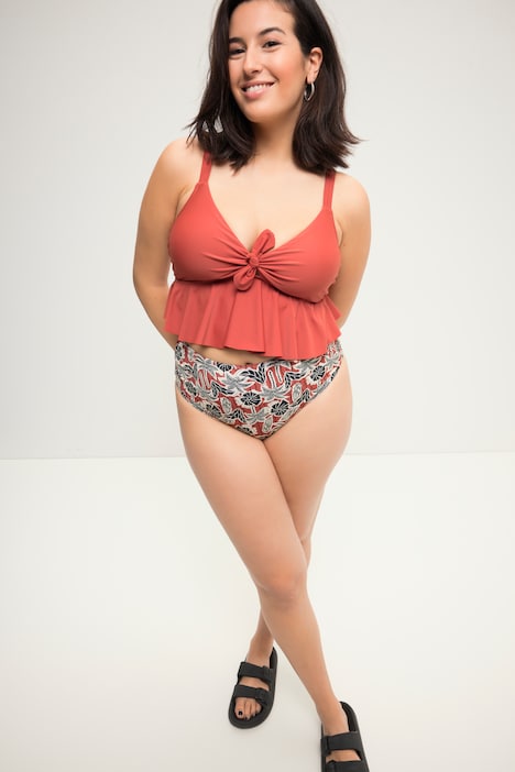 Bikini-Top, Softcups, Zierschleife, Volant