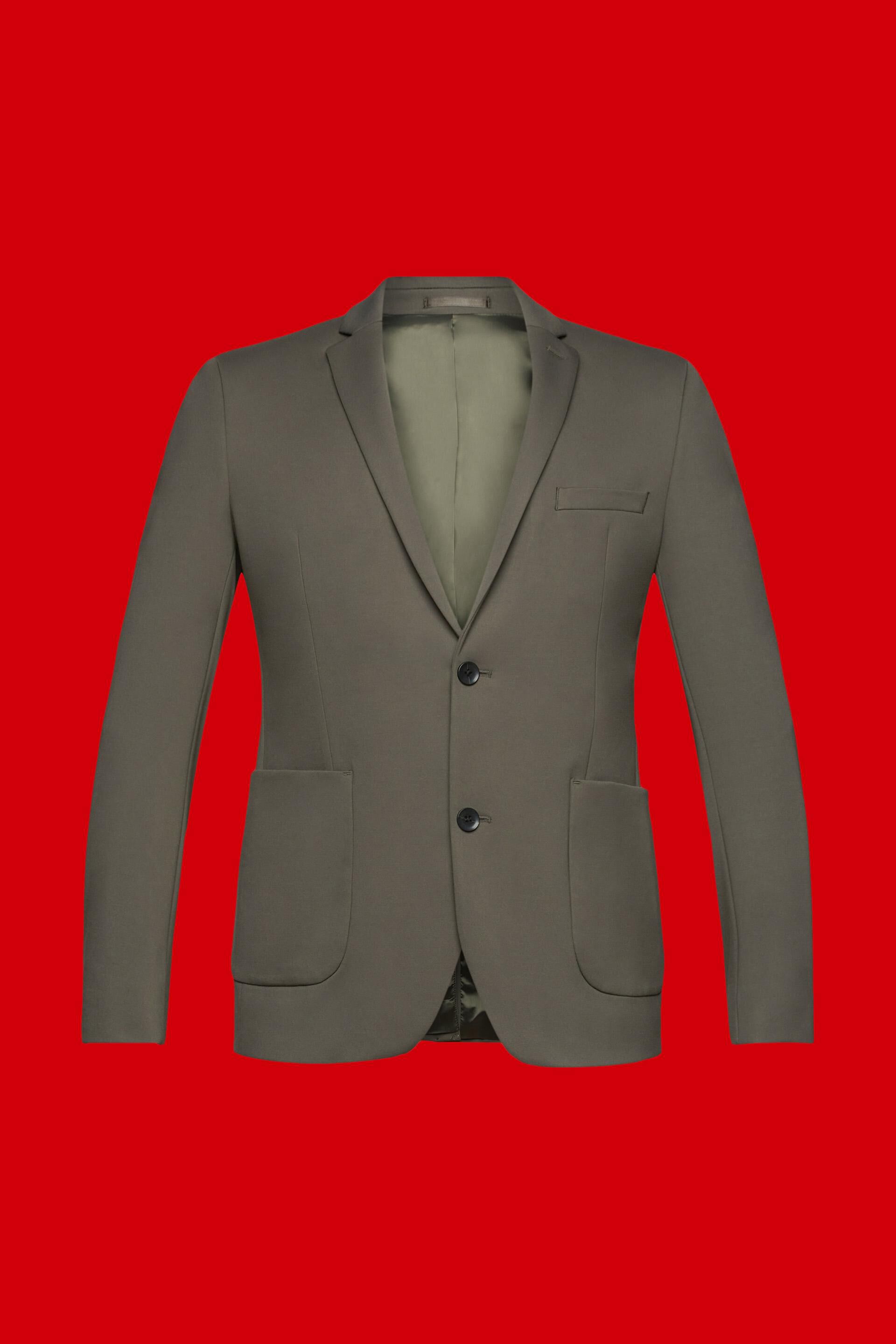 Blazer en jersey de maille piquée à boutonnage droit
