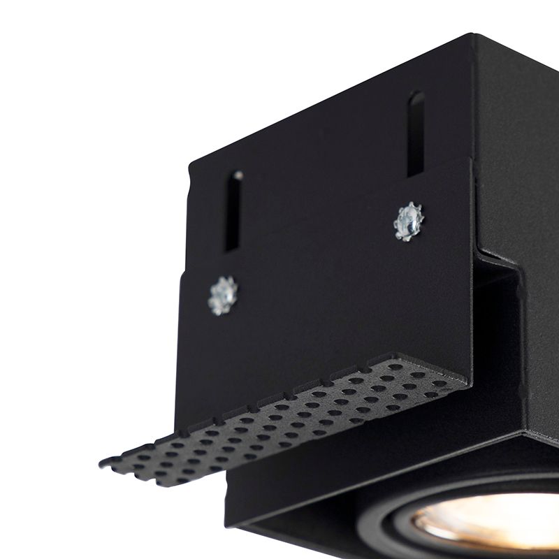 Inbouwspot zwart draai- en kantelbaar trimless 3-lichts - Oneon