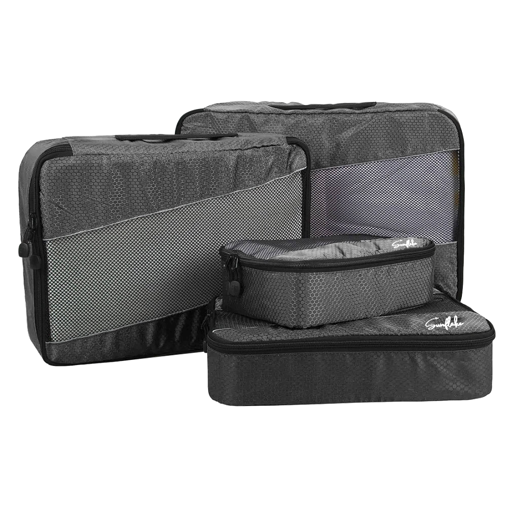 Sunflake set van 4 Packing Cubes - Grey