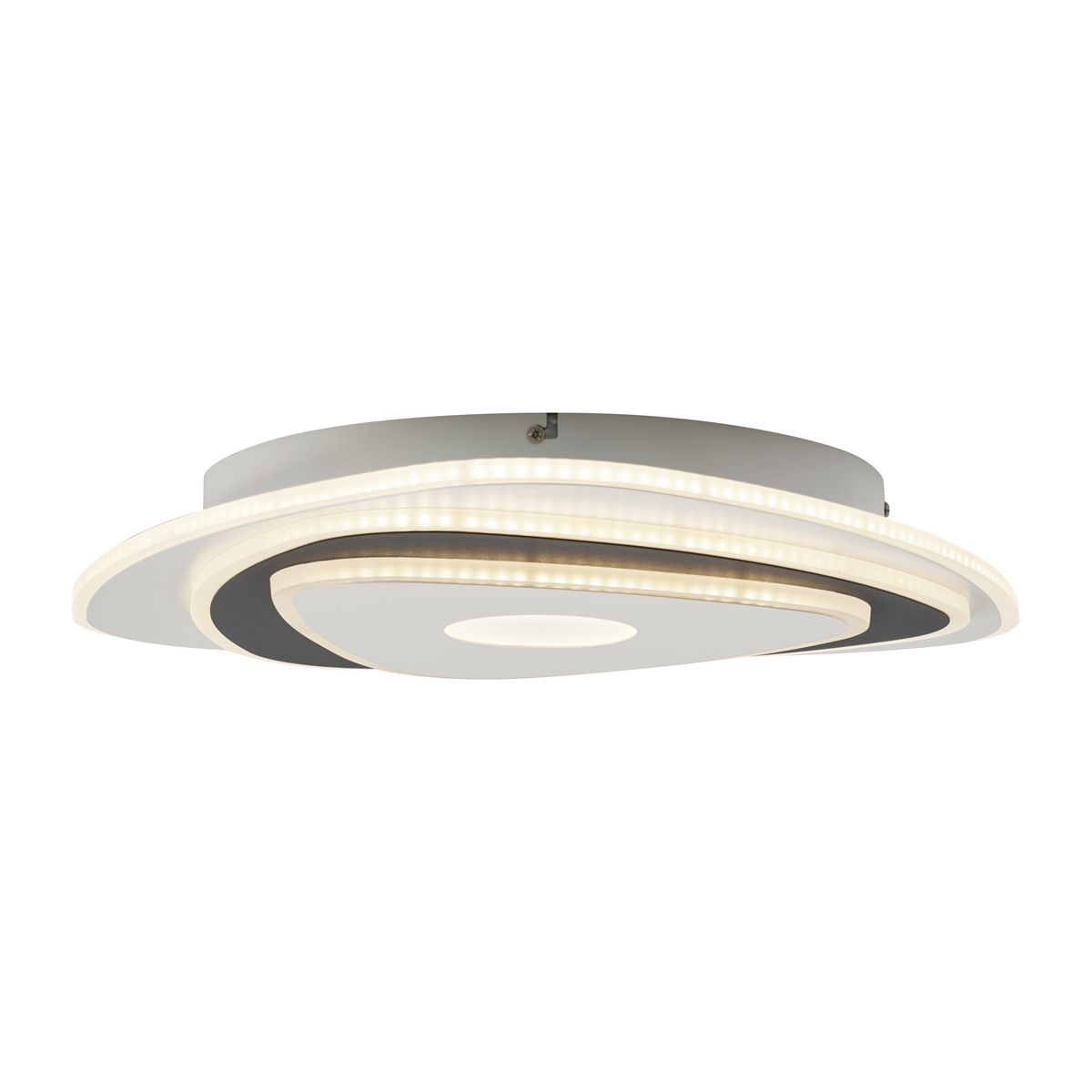 Design plafondlamp wit met donkergrijs organisch incl. LED dimbaar - Taylor