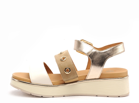 Fugitive nu pieds plats femme kinoa multicolore